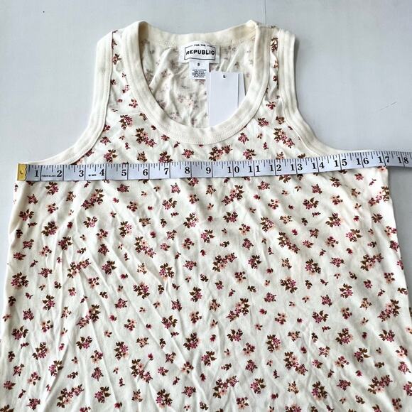 NEW For the Republic Sleeveless Floral Racerback Tank Top Women's SIZE S - Picture 3 of 5